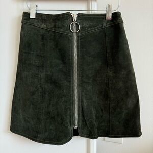 Genuine Suede Mini Skirt